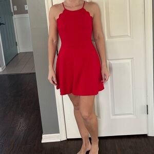 Monteau Red Sleeveless Dress